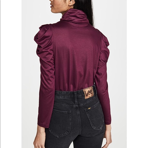 Enza Costa puff sleeve turtle neck small - Picture 2 of 10